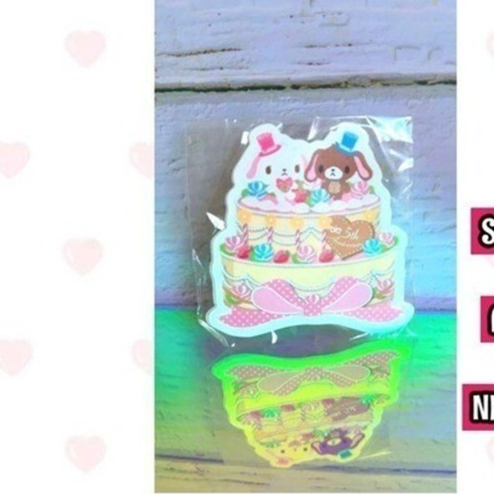 Y2K SUGARBUNNIES 5TH‎ ANNIV. BIRTHDAY DEADSTOCK RARE STICKER
